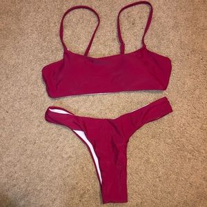 Red Cheeky Bikini